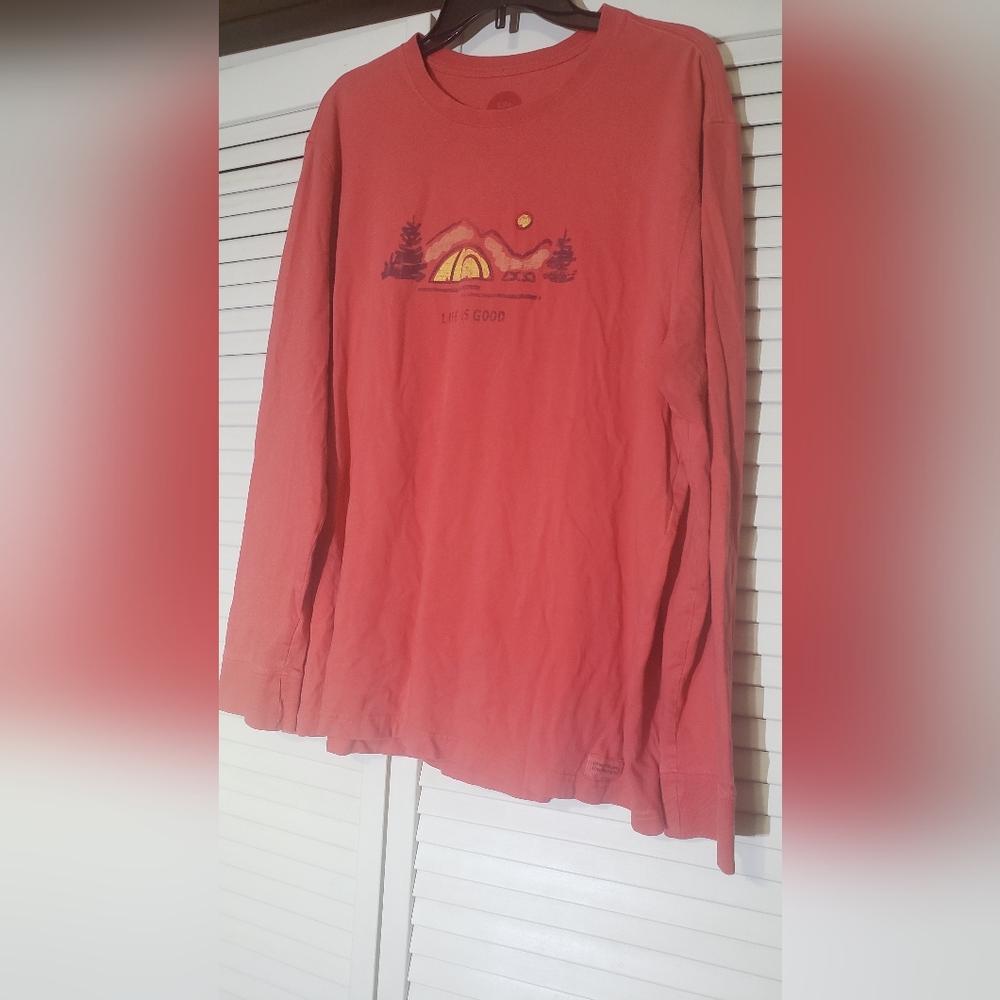 Life Is Good Crusher Tee Camping Xl